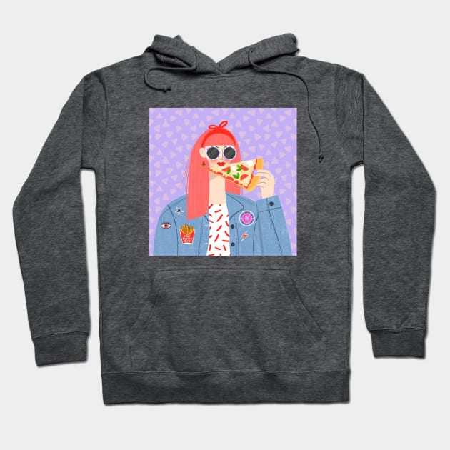 Pizza Passion Hoodie by Inkipinki Illustrates